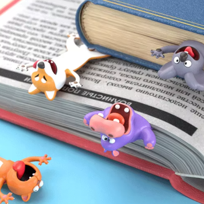 Marcapáginas 3D Divertidos — Animales que No Quieren que Cierres tu Libro